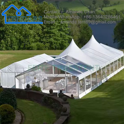 Gran tienda de aluminio clara tienda de eventos para fiestas, bodas, actividades al aire libre, etc.