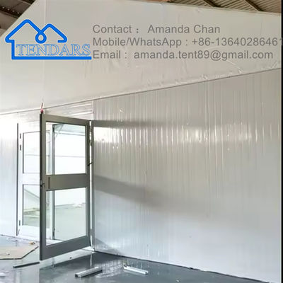 Tienda de almacenamiento de aluminio personalizada, resistente al viento, resistente al fuego