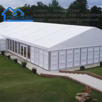 Tienda de exterior de aleación de aluminio de gran tamañoTienda de marca con pared de PVC para almacenamiento, boda, exposición comercial