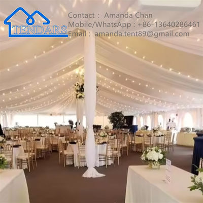 Gran lujo marco de aluminio personalizable carpas de bodas blancas para eventos al aire libre