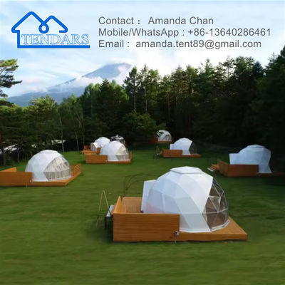 Glamping lujo al aire libre PVC domo Hotel Casa Cúpula tienda de campaña Cúpula media tienda para la actividad