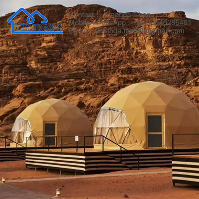 Tienda de exposiciones comerciales Iglu Cúpula geodésica Estructura de acero Tienda de campamento Hotel Glamping Tienda redonda de cúpula