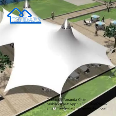 Resorts Villa Tenda de paisaje Tenda de estructura de membrana PVDF para parque al aire libre