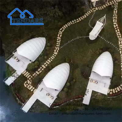Acampada al aire libre Tiendas de campaña con sombra de concha Casa Resort Tienda de lujo para glamping