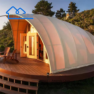 Resorts con forma de concha impermeable Glamping Hotel Tienda Hotel Cubiertas con baño