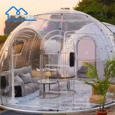 Tienda de cúpula de policarbonato Transparente Casa prefabricada con cúpula Tienda para exteriores
