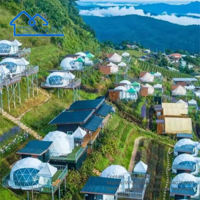 Hotel al aire libre Geodésica Cúpula tienda de campaña Resort de lujo Igloo Casa con baño
