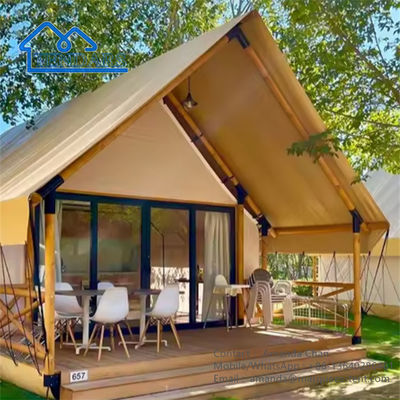 Color beige lujosa tienda de campamento de safari tiendas de campamento de safari para glamping