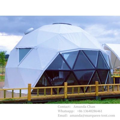 Inodoro y resistente al fuego Glamping Hotel Cúpula Tienda Geodésica Casa de campamento Resort para eventos al aire libre