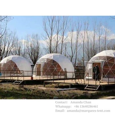 Logotipo personalizado al aire libre Impreso Tienda Glamping Dome Lujo Casa Geodésica Tienda Dome