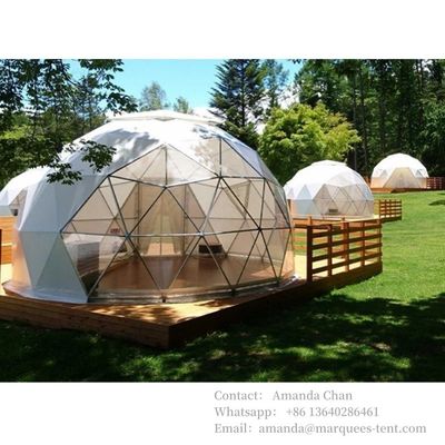 En el exterior Custom Large Glamping Hotel de la familia impermeable a agua y resistente al viento Cúpula tienda de campaña para la venta