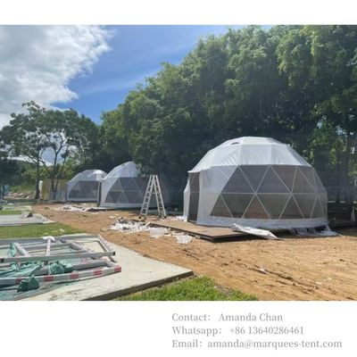 Hotel al aire libre económico personalizado Casa de domo de lujo Glamping Redonda tienda de domos para la feria comercial