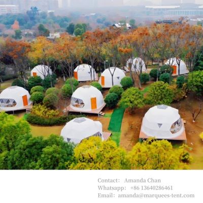 6m 6-8 Personas Transparente Glamping Hotel Iglu Tienda de cúpula geodésica para actividades al aire libre