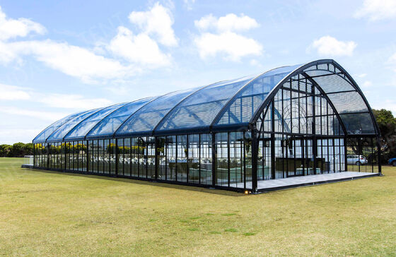 Tendas de fiesta de forma ovalada con espacio claro Cuadro de aleación de aluminio Techo recubierto de PVC Canopy estructura