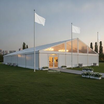 Carpa marquesina para cena de gala corporativa, Panel de pared sólida ABS, estructura de dosel para eventos europeos de primera calidad con clima controlado