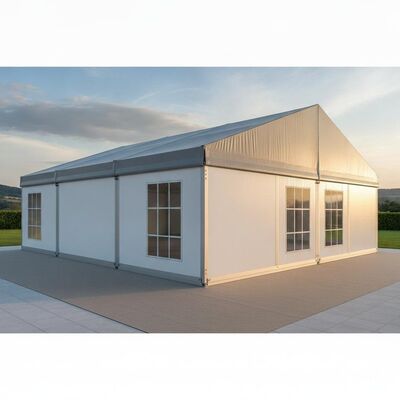 Carpa Modular de aluminio para fiestas, carpa de pared dura de 8x15m, estructura aislada para eventos comerciales europeos, panel sándwich
