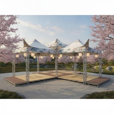 Modular Multipropósito Festival Japonés Fiesta Tienda de Marquee TUV JIS Instalación Rápida Marco de Aluminio Matsuri Evento