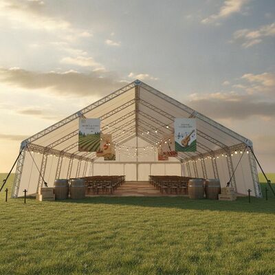 Festa de trabajo pesado Tienda de carpa de aluminio reforzada Marco de tormenta Ancla de música italiana Refugio para eventos de vino
