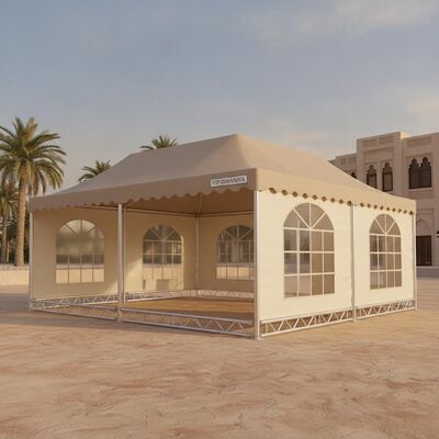 Carpa Modular de instalación rápida para fiestas, marco de aluminio con paredes laterales extraíbles para eventos VIP Diwaniya de Kuwait