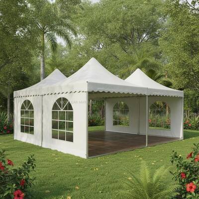 Cuadro de aluminio de paredes laterales removibles para celebraciones de jardín en Malasia