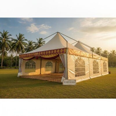 Carpa para fiestas personalizada, conectores galvanizados de tela de PVC ignífugo para eventos de celebración cultural de Malasia