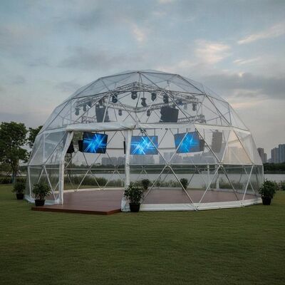 Tienda de eventos corporativos con diseño modular de aleación de aluminio extrudido prensado duro 6082 T6 marco y configuración AV integrada