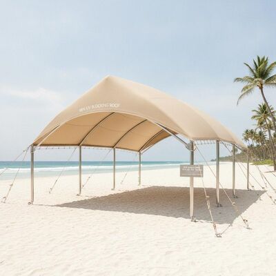 Tienda de Marquee Beach Club con techo de bloqueo UV del 98% y 316 Hardware de acero inoxidable de grado marino para 130 km/h Tempestad Tropical