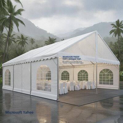 Prueba del monzón Tienda de fiesta de carpa Inodoro PVC Cuadro de aluminio Tailandia Eventos al aire libre Canopy Gazebo