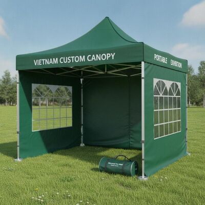 Prenda impermeable impresa aduana del toldo 600D Oxford de la exposición de la tienda del partido del plegamiento portátil de Vietnam
