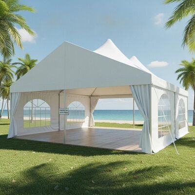 Carpa para fiestas resistente a los rayos UV, toldo de PVC ignífugo para refugio para eventos climáticos tropicales de Brasil