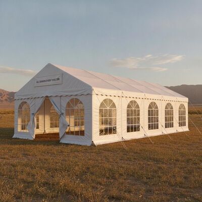 Carpa multiusos para fiestas para todas las estaciones, refugio impermeable de PVC, dosel para eventos con pared lateral aislada, Uzbekistán