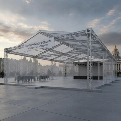 Carpa modular de aluminio para eventos corporativos, ferias comerciales y exposiciones en Moscú y San Petersburgo, Rusia