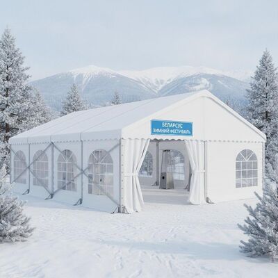 Tienda de fiesta de PVC de trabajo pesado plegable portátil Gazebo Reforzado Paredes laterales para el Festival de Invierno de Bielorrusia