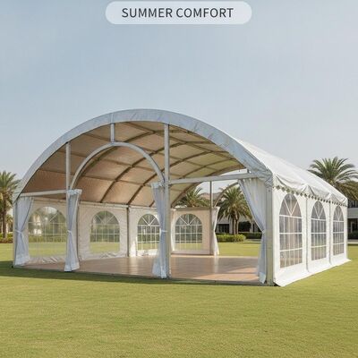 Carpa de aluminio con techo aislado para fiestas, revestimiento térmico para celebraciones al aire libre en verano