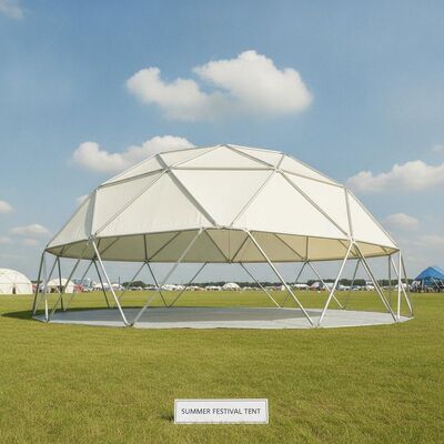 Carpa de aluminio impermeable con protección UV para fiestas, techo con doble recubrimiento de PVC para festivales de verano