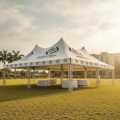 Logotipo personalizado Impreso de aluminio Tienda de fiesta de carpa Nigeria Eventos de marca de negocios